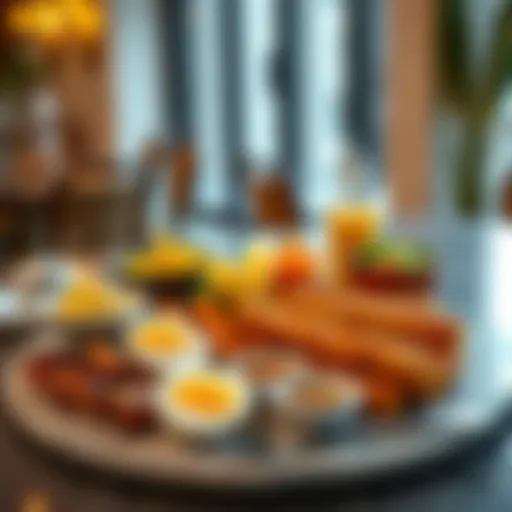 A vibrant spread of traditional Emirati breakfast dishes showcasing local flavors
