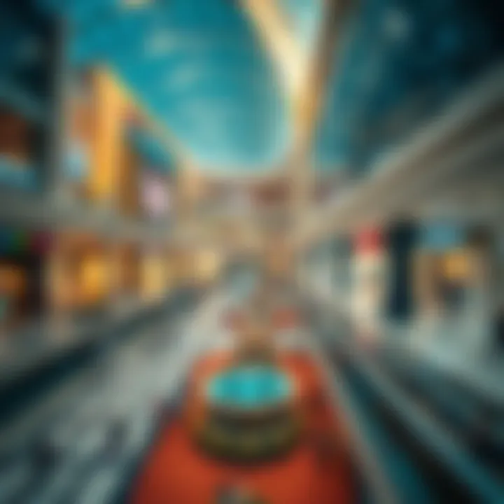 An artistic representation of the mall's influence on the local community and culture.