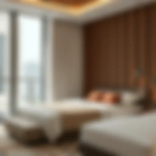 Modern bed space interior in Business Bay