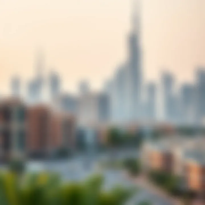 Dubai skyline with residential developments