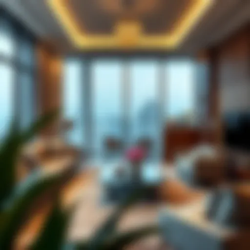 Stylish apartment interior in Dubai
